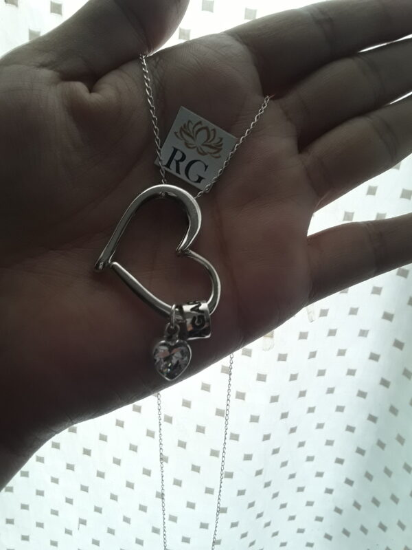 corazon con aros grabados personalizados