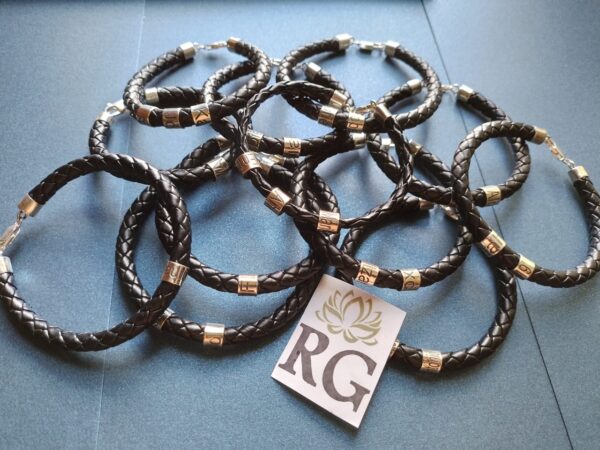 Pulsera con Aros Grabados en Plata ley - Imagen 2