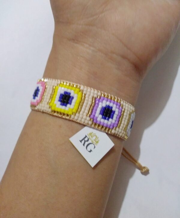 pulsera de ojitis miyuki