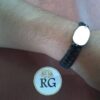 pulsera de placa grabada en plata