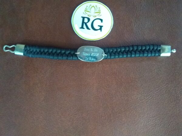 Pulsera Placa Ovalada en Plata Ley - Imagen 2