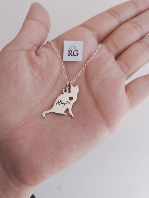 Dije de mascota en plata