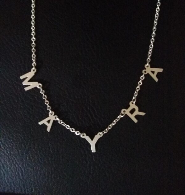 Collar de Nombre con Iniciales en Plata Ley