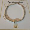 Pulsera de Bolitas con Dije de  Corazón  en Plata Ley