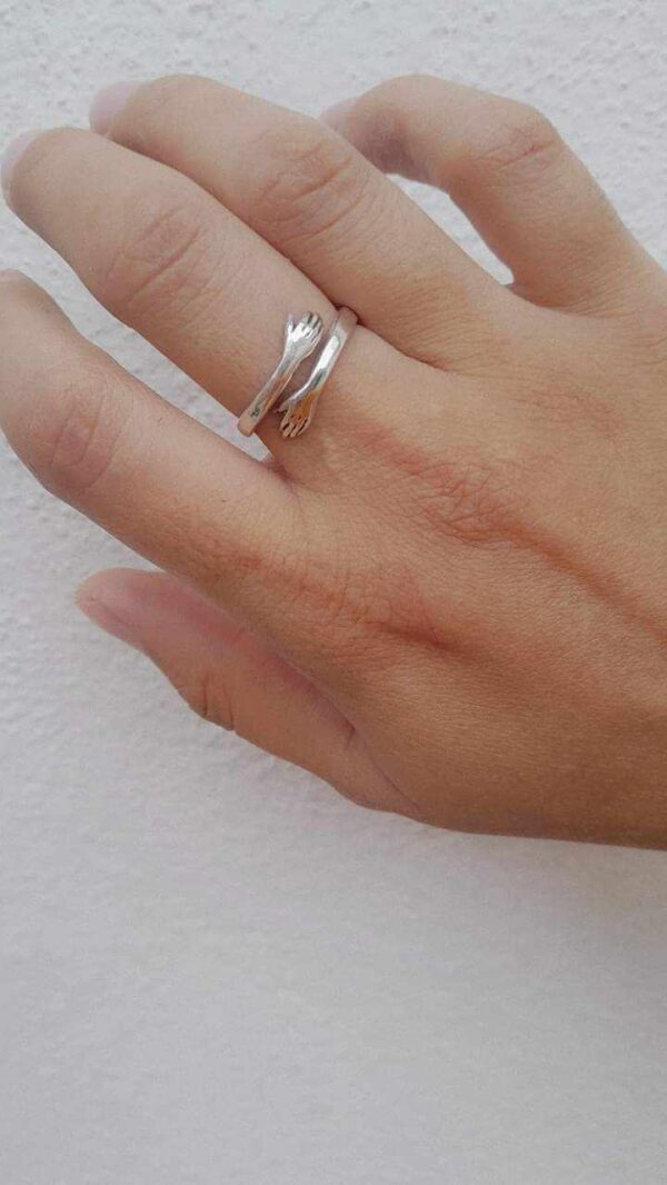 Anillo de Abrazo en Plata Ley