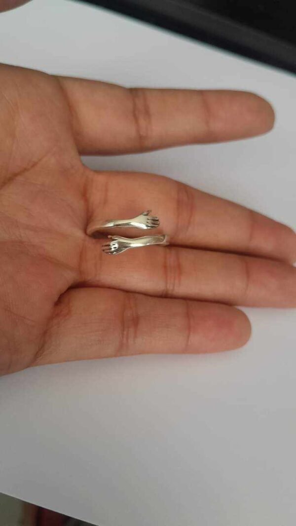 Anillo de Abrazo en Plata Ley - Imagen 2