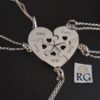 Collar de Corazon Rompecabezas en Plata Ley