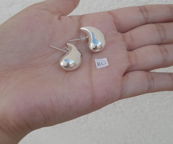 Aretes de Gota en Plata Ley - Imagen 2
