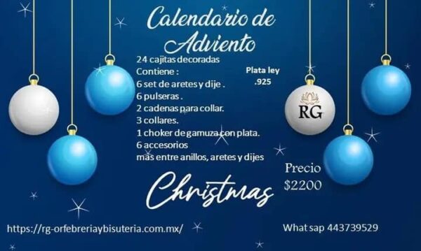 Calendario de Adviento 24 piezas en Plata ley .925 (AGOTADO) - Imagen 2