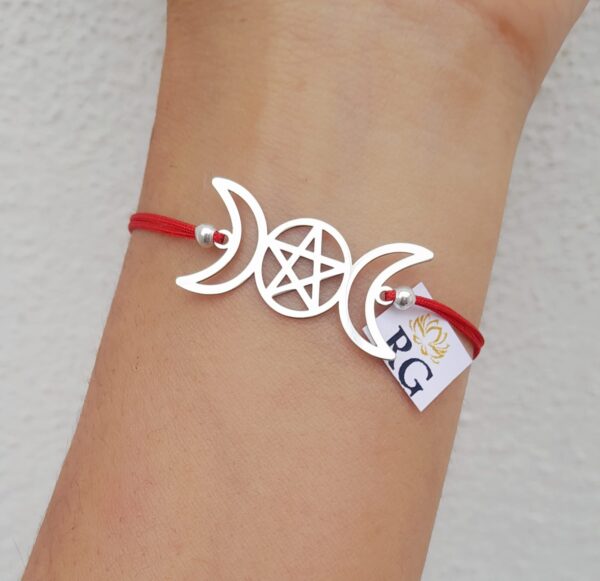 Pulsera Triple Diosa en Plata Ley