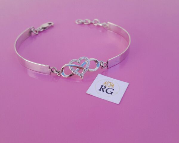 Pulsera  Corazón Infinito en Plata Ley