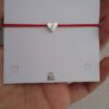 Pulsera de Hilo con Dije de Corazón en Plata Ley - Imagen 2