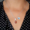 Collar en Cuarzo o Piedra Natural con Plata .925
